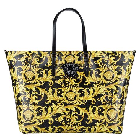 versace black and gold bag wit smaller bag on side|authentic versace handbags.